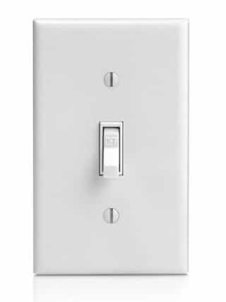 HomElectrical 15 Amp Single Pole Toggle Switch, White