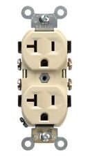 HomElectrical 20 Amp Duplex Receptacle Outlet, Ivory