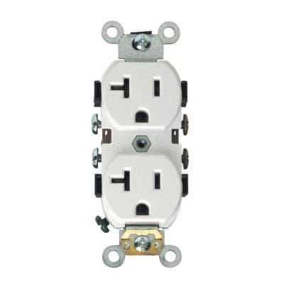 HomElectrical 20 Amp Weather Resistant Duplex Receptacle Outlet, White