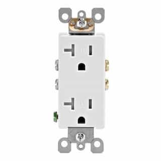 HomElectrical 20A White Tamper Proof Decora Duplex Receptacle