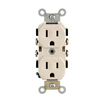 PowerSafe 15A Almond Receptacle, Self Grounded