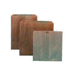 8-1/4" x 12" x 5-3/4" Kraft Waxed Paper Receptacle Liners