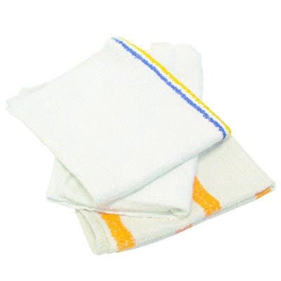 Hospeco White Value Choice Counter Cloth/Bar Mop-25 Pound Bag