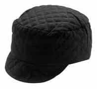 Black Quilted Shop Cap, Size 7