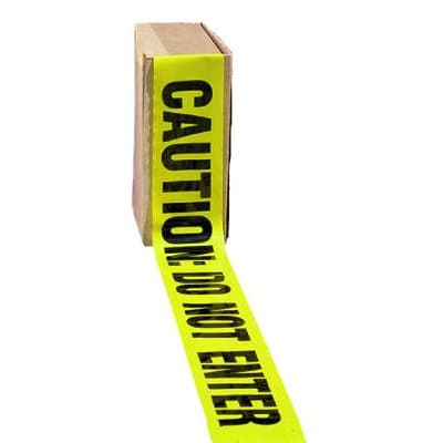 Caution Do Not Enter Black And Yellow Barrier Tape