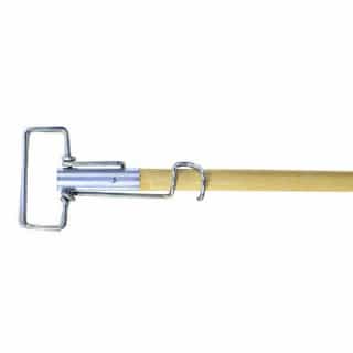 Metal, 63-in Spring Clip Mop Handle-Wood Handle/Metal Head