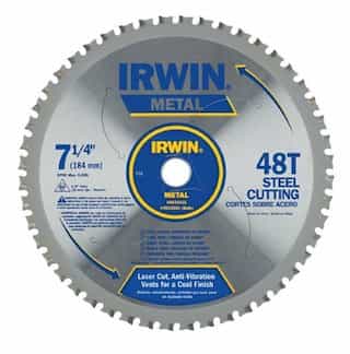 Irwin 7-1/4" 48T Metal Cutting Saw Blade Ferrous Steel