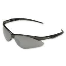 V30 Nemesis Safety Glasses w/ Black Frame and Smoke Mirror Lens