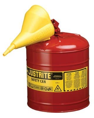 Justrite 2 gal Galvanized Steel Type I Safety Cans