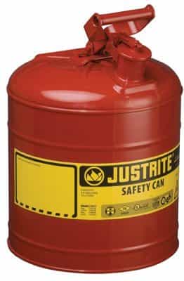 Justrite 5 gal Green Galvanized Steel Type I Safety Can