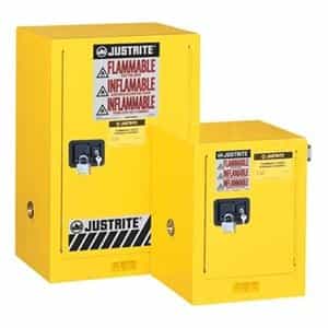 Justrite 4 Gallon Yellow Countertop Compact Cabinet