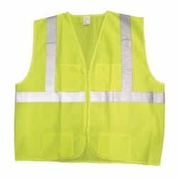 Lime and Silver Colored, JACKSON SAFETY ANSI Class 2 Deluxe Safety Vest-XL/XXL