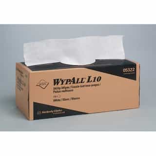 White, 125 Count Box WYPALL L10 Utility Wipes-12 x 10,5