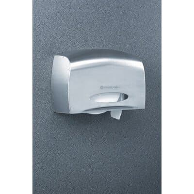 Kimberly-Clark Stainless Steel, E-Z Load Coreless JRT Bath Tissue Dispenser- 6 x 9.8 x 14.3