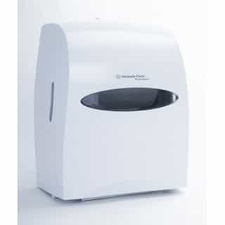Pearl White, Electronic Touchless Towel Dispenser-12.6 x 16.1 x 10.2