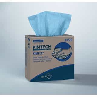 Kimberly-Clark Blue, 100 Count Pop-Up Box KIMTECH PREP KIMTEX Wipers-8.8 x 16.8