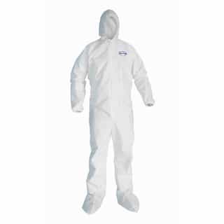 Kimberly-Clark A40 Elastic-Cuff Hood &amp; Boot Coveralls, White, 3XL