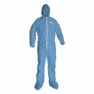 Blue, 4 XL KLEENGUARD A65 Hood & Boot Flame-Resistant Coveralls