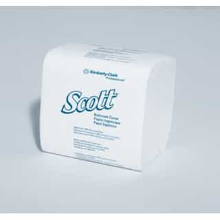 Kimberly-Clark White, 500 Count 1-Ply SCOTT Hygienic Bathroom Tissue