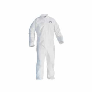 Kimberly-Clark A20 EBC Coveralls, Microforce SMS Fabric, White, XL