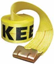 Keeper Ratchet Tie-Down Straps with Flat End Hooks