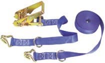 Ratchet Tie-Down Straps with Double J Hooks