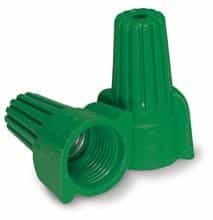 Green Ground Wing Wire Connector, Pack of 500