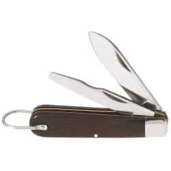 2-Blade Pocket Knife Carbon Steel Spearpoint and Screwdriver-Tip Blades