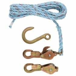 Klein Tools Block & Tackle, Standard Snap Hooks, and Rope