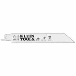 Klein Tools 6" Reciprocating Saw Blade, .035" Wide, 6 TPI, for Plaster, 5-pk