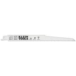 Klein Tools 8" Reciprocating Saw Blade, .035" Wide, 10/14 TPI, for Wood with Nails, 5-pk