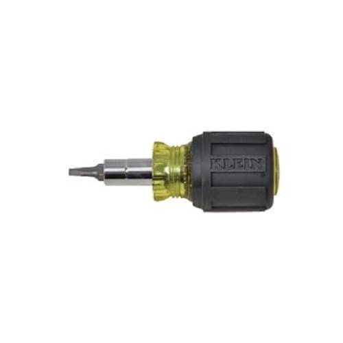 Stubby Multi-Bit Screwdriver with Square Recess Bit and 1-1/4'' Shaft