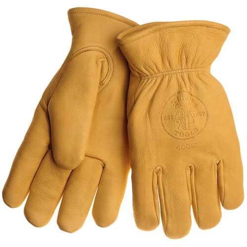 Deerskin Work Gloves - Lined - Medium- Tan