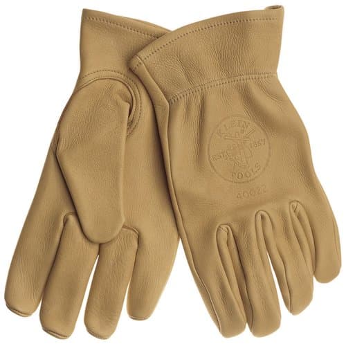 Deerskin Work Gloves - Large- Natural Tan