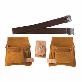 Nail, Screw, and Tool-Pouch Combination Apron