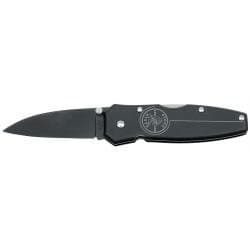 Klein Tools Black Lightweight Lockback Knife, 2-1/4" Drop Point Blade