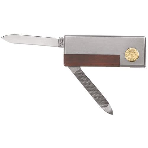 Money-Clip Pocket Knife, Stainless Steel Spearpoint Blade and Nail File