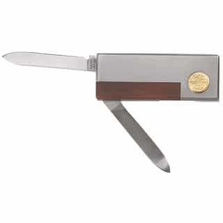 Klein Tools Money-Clip Pocket Knife, Stainless Steel Spearpoint Blade and Nail File