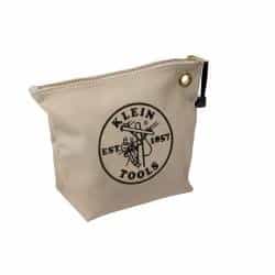 Klein Tools Canvas Zipper Bag- Consumables, Natural
