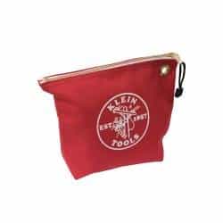 Canvas Zipper Bag- Consumables, Red