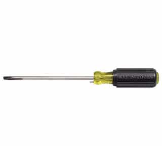 Klein Tools Wire Bending Screwdriver - 1/4'' Cabinet Tip, 4'' Round Shank