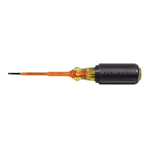 Klein Tools Insulated Screwdriver - 3'' Shank, 3/32'' Cabinet Tip