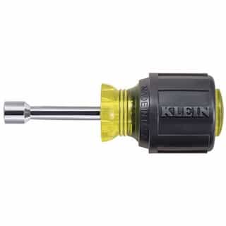 Klein Tools Stubby Nut Driver - 1.5'' Shank, 1/4'' Cushion Grip