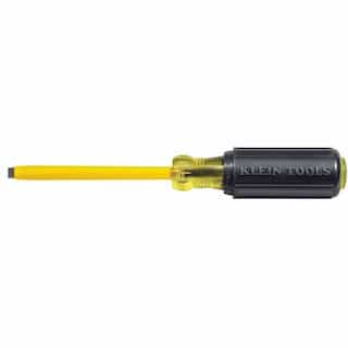 Klein Tools Heavy-Duty, Coated Screwdriver - 4'' Shank, 1/4'' Cabinet Tip