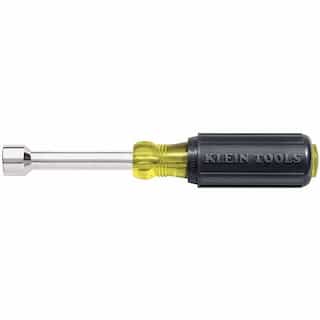 Klein Tools 11 mm Nut Driver - 3'' Hollow Shank, Cushion-Grip Handle