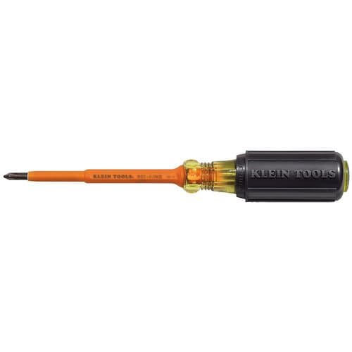 Klein Tools Insulated Screwdriver, #1 Phillips Tip, 4'' Shank