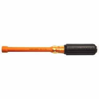 1/2'' Insulated Nut Driver, Cushion Grip, 6" Hollow Shaft,