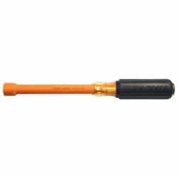 Klein Tools 9/16'' Insulated Nut Driver, Cushion-Grip, 6'' Hollow Shaft