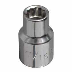 Klein Tools 1/2-Inch Drive 7/16'' Standard 12-Point Socket