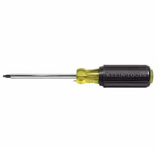 Klein Tools Wire Bending Screwdriver,  #1 Square-Recess Tip, 4'' Round-Shank